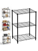 relaxdays Metallregal in Schwarz - (B)56 x (H)84 x (T)35 cm