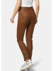 MADELEINE Beschichtete Skinny-Jeans in cognac