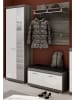 Inn.Furn Garderobenpaneel Rauchsilber grau 90 cm, Wandgarderobe mit 6 Kleiderhaken