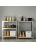 relaxdays Schwerlastregal in Silber - (B)60 x (H)180 x (T)30 cm