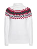 Albee Women Strickpullover in Wollweiss Mehrfarbig