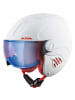 Alpina Skihelm mit Visier in weiss