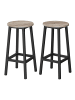 VASAGLE 2er-Set: Barhocker Barnet in Greige-Schwarz - (B)32 x (H)64 x (T)32 cm