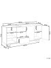 Beliani Sideboard FIORA in Braun/Schwarz - (W) 160 x (H) 75 x (L) 40 cm