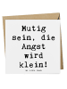 Mr. & Mrs. Panda Einladungskarte Spruch Angst überwinden mit Spruch in Weiß