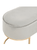Beliani Bettbank MILRY in Grau/Gold - (W) 104 x (H) 40 x (L) 40 cm