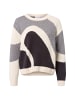comma Pullover in beige schwarz - 0001