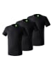 erima Herren 3er Pack T-Shirt in schwarz