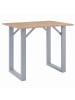 VCM  Holz Bartisch Stehtisch Tisch Tresen Xona 80x80 cm in Silber / Sonoma-Eiche