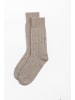 CASH-MERE.CH Kuschelsocken in Beige Melange