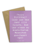 Grußkarte Spruch 1996 Geburtstag mit Spruch in Lavendeltraum