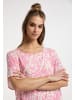 VIRITA Women Kurzarmkleid in Pink Wollweiss