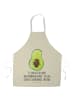 Mr. & Mrs. Panda Schürze Avocado Kern mit Spruch in Gelb Pastell