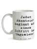 Mr. & Mrs. Panda Kaffeetasse Spruch Ungewissheit akzeptieren mit... in Weiß