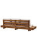 Beliani 5-tlg Gartensofa MARETTIMO in Braun/Weiß