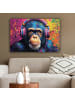 OnlyWow Leinwand Bilder Bunte Schimpanse