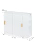 relaxdays Nischenschrank in Weiß/ Natur - (B)19,5 x (H)62 x (T)64 cm