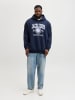 JACK & JONES PLUS Kapuzenpullover in Sky Captain