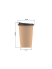 elasto Kaffeebecher "ToGo" in schlichtes schwarz - 300 ml