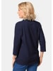 GOLDNER Baumwollshirt mit Glanzakzenten in marine