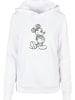 Absolute Cult Absolute Cult Damen Ladies Mickey Mouse - Sketch Kick Hoody in white