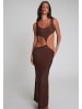 Moda Minx Maxikleid Irregular Hoop Long Dress in Brown