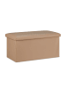 relaxdays Sitzbank in Beige - (B)76,5 x (H)37,5 x (T)38,5 cm