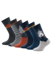 ewers 6er-Set Socken 6er Pack Rakete in grau meliert-tinte