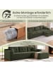 VASAGLE Ecksofa Camila in Waldgrün - (B)242 x (H)73 x (T)152 cm