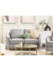 Beliani 2-Sitzer Sofa TROSA in Grau/Gold - (W) 153 x (H) 88 x (L) 86 cm