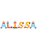 Playshoes Deko-Buchstaben "ALISSA" in bunt