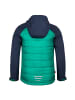 Trollkids Hybrid Softshell Jacke "Lysefjord" in Marineblau/Pfeffergrün