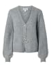 Pieces Strickjacke in Medium Grey Melange