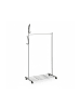 relaxdays Garderobe in Silber - (B)80 x (H)165 x (T)44 cm