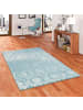 Pergamon Designer Kurzflor Teppich Moderne Muster in Pastell Blau