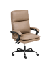 Beliani Chefsessel SERENE in Braun/Schwarz - (W) 70 x (H) 105 x (L) 70 cm