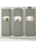 Furn.Design Schrank-Set Salbei grün, Eiche 190 cm, Vitrinen-Set mit 3x Vitrine je 50x 155 cm