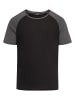 Humy T-Shirt 2er Set mit Raglanärmeln im Colorblock Design in Schwarz