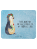Mr. & Mrs. Panda Mauspad Pinguin Blumen mit Spruch in Eisblau