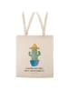 Mr. & Mrs. Panda Tote Bag Kaktus Hut mit Spruch in Creme
