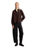 Marc O'Polo DENIM Feincord-Langarm-Bluse regular in Espresso Brown