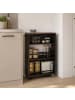 relaxdays Nischenwagen "Industrial" in Schwarz/ Braun - (B)15 x (H)80 x (T)45 cm