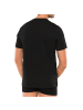 Schiesser T-Shirt 2er Pack in Schwarz