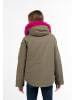 myMo Damen Winterjacke in Oliv Violett