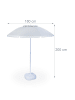 relaxdays Sonnenschirm in Grau - 180 cm