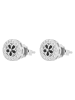 Adeliás Damen 925 Silber Ohrringe Ohrstecker mit funkelnden Zirkonia in silber