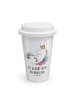 Mr. & Mrs. Panda Kaffeebecher Einhorn Wolke 7 mit Spruch in Weiß