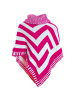 BEZLIT Poncho in Neonpink - Weiß