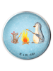 Mr. & Mrs. Panda Waschbecken-Stopfen Pinguin Lagerfeuer ohne Spruch in Eisblau