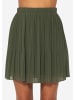 SASSYCLASSY Plissée-Rock aus Chiffon in Khaki